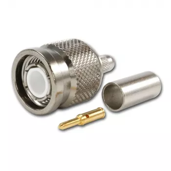 TELEGÄRTNER TNC Straight Plug for RG-58 Coaxial Cable, Crimp/Solder, 50 Ohm, DC-11 GHz