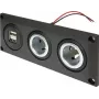ProCar 67326500 Flush-Mount 12V/24V Power Socket with USB Charging Port, DIN/ISO 4165, 16A/8A, 5V/2.1A, Black
