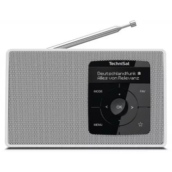 TechniSat DIGITRADIO 2 Table Radio DAB+ FM Bluetooth Alarm White 0001/3910