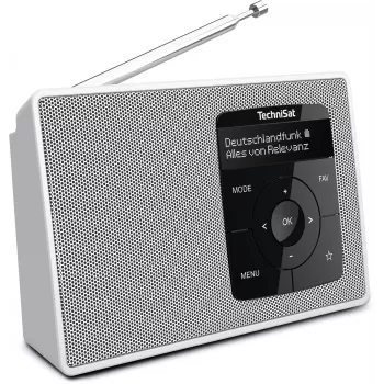 TechniSat DIGITRADIO 2 Table Radio DAB+ FM Bluetooth Alarm White 0001/3910