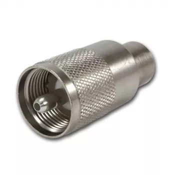 Telegärtner UHF Plug PL259/6 for RG-58 C/U & RG-59 B/U, PTFE Insulation, Nickel Body, Silver Contact, 5-Pack (J01040B0604)