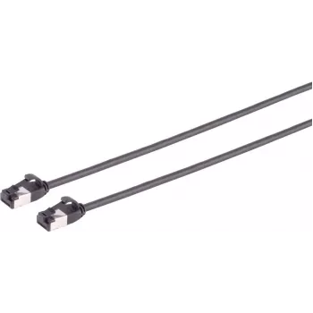 S CONN MAXIMUM CONNECTIVITY CAT 8.1 U/FTP PIMF Network Patch Cable, Extra Thin TPE, Black, 3.0m 08-47045