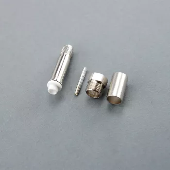 Telegärtner FME Jack Crimp Connector for LMR-240 Cable, 50 Ohm, DC-3 GHz, Nickel-Plated Brass, Gold-Plated Contact J01701A0003Z