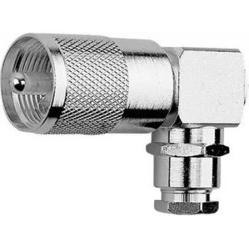 Telegärtner UHF Right-Angle Plug Connector for RG-58C/U, RG-223/U, RG-141 A/U, RG-142 B/U (J01040B1201)