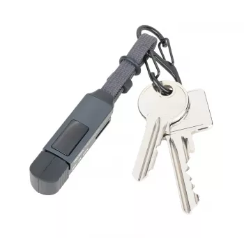 TROIKA SPEEDY TO GO Keychain with Shopping Cart Chip - Titanium CBL60/TI
