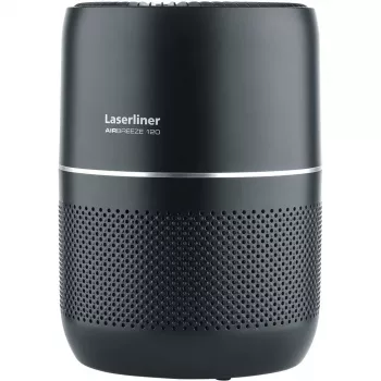 Laserliner AirBreeze 120 Air Purifier for Rooms up to 30 m², 3-Stage Filtration with HEPA H13, Activated Carbon, Touch Control, Black 085.120A