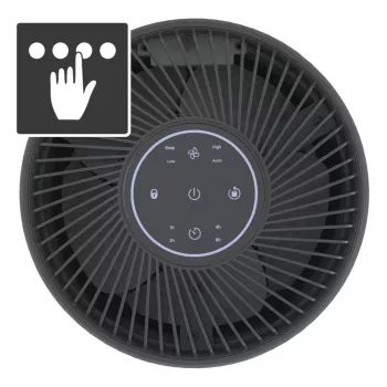 Laserliner AirBreeze 120 Air Purifier for Rooms up to 30 m², 3-Stage Filtration with HEPA H13, Activated Carbon, Touch Control, Black 085.120A