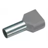 Cimco 187704 Twin Wire Ferrule 0.75 mm² Partially Insulated Grey (100 pcs)