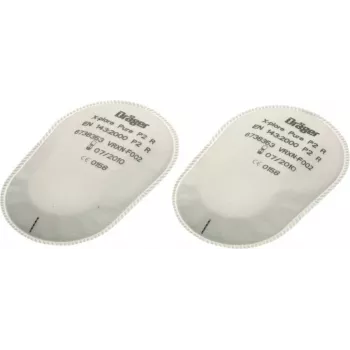 Dräger X-plore Pad P3 R Bayonet Particle Filter with Housing, Pack of 2 6738011