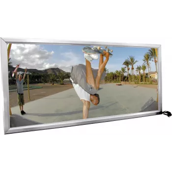 EUROPALMS Illuminated Advertising Wall, Aluminium, 1x2m, LED, Silver 83331754