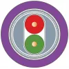 Siemens 6XV1830-0EN20 PROFIBUS FC Standard Cable GP, 2-core twisted pair, violet PVC jacket, 150 Ohm, 12 Mbit/s