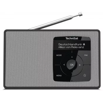 TechniSat DIGITRADIO 2 DAB+ FM Bluetooth Clock Radio Black/White 0002/3910