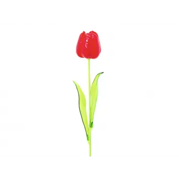EUROPALMS Kristalltulpe Artificial Tulip, Red, 61cm, 12-Pack 82600205