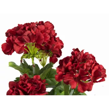 EUROPALMS Artificial Geranium, Dark Red, 42cm 82600112