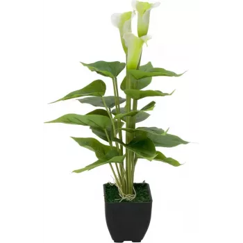 EUROPALMS Calla mini Artificial Calla Lily Plant, White, 43 cm 82540347