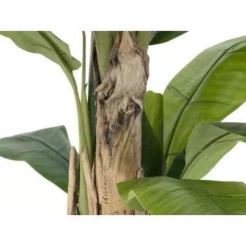 EUROPALMS Artificial Banana Tree, 170cm, Green Leaves, Black Pot 82509539