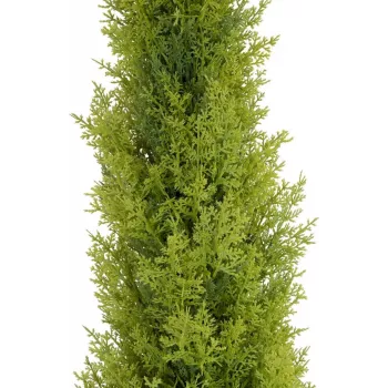 EUROPALMS Leyland Cypress Artificial Plant, 120 cm, Green Foliage, Black Pot 82606964