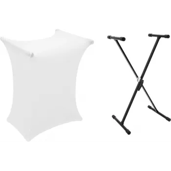 DIMAVERY Set SVT-1 Keyboard Stand + Cover White (20000381)