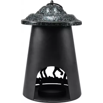 EUROPALMS Solar Cat Lantern, 23cm, Warm White LED, IP44 Outdoor Garden Light 83505110