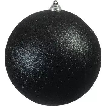 EUROPALMS Decorative Sphere 20 cm, Black, Glitter 83501278