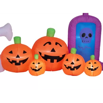 EUROPALMS Halloween Inflatable Ghost with Pumpkins, 244cm (83316154)