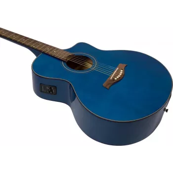 DIMAVERY STW-90 Western Guitar, Crystal Blue 26245083
