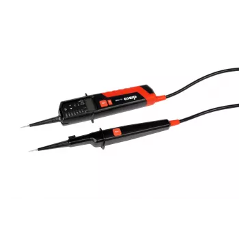CIMCO 111438 Two-Pole Voltage Tester CAT IV 600 V / CAT III 1000 V with LED/LCD Display, Continuity, Phase Rotation, Resistance and Frequency Measurement, IP64