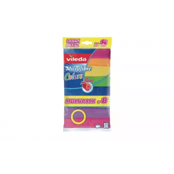 Vileda Colors Maxi Pack Microfibre Cloths, 7 pcs, 30 x 30 cm, Assorted Colours 6425