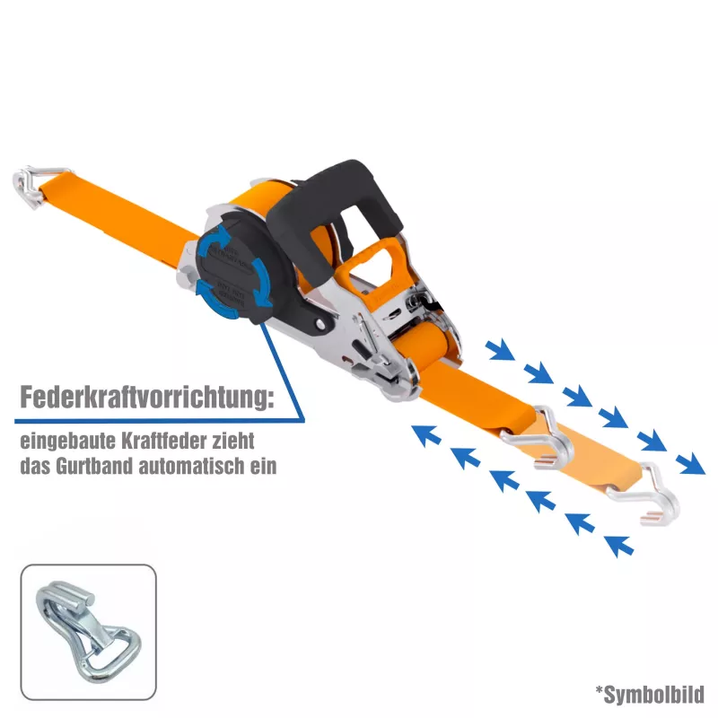 PETEX 43197335 Ratchet Lashing Strap 5m x 35mm LC 1000 daN EN 12195-2