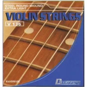 Dimavery Violin D-String, Steel Core, Nickel Wound, Medium Tension, Ball End, 4/4