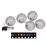 EUROPALMS LED Snowball 8cm, Black, 5-Pack (83501236)