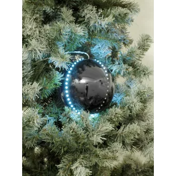 EUROPALMS LED Snowball 8cm, Black, 5-Pack (83501236)
