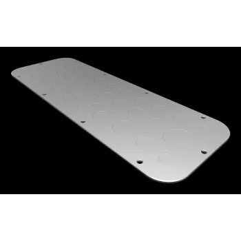 Rittal AX Flange Plate Size 3, Sheet Steel, Zinc-Plated, 125 x 50 mm 2573100