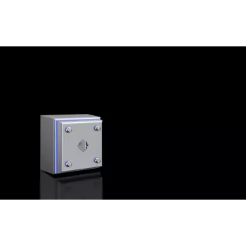 Rittal HD Push-button Enclosure, Stainless Steel 1.4301, Single-hole, IP69/IP69K, Wall-mounted, Brushed 1681600