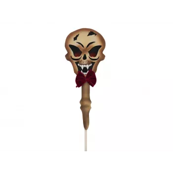 EUROPALMS Halloween Ground Stake Skull, White/Black, 40 cm 83314628