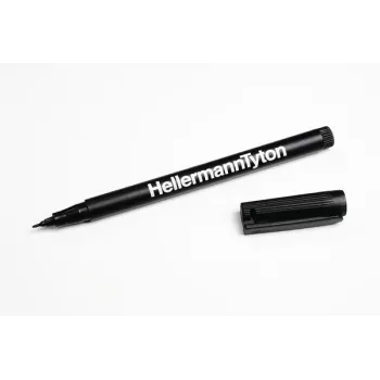 HellermannTyton 500-50820 Permanent Marker Black Round Tip 2 Pieces