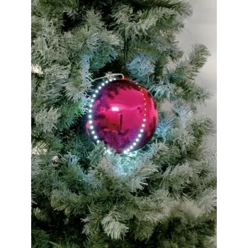 EUROPALMS LED Snowball 15cm, Pink 83501246