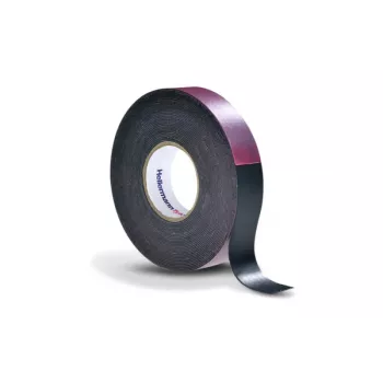 HellermannTyton HTAPE-POWER600-38x6.7-NR-BK (6.7) Self-Amalgamating Electrical Tape, 6.7 m x 38 mm, Black 711-10201