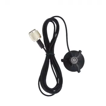 Midland 6678 Magnetic Mount with TNC Connector, 4m RG-58 Cable, Black