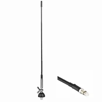 MIDLAND Albrecht CB-Funk Antenne T-27 with FME, 60 cm, 26-28 MHz, 100 W PEP, 50 Ohm 67110.01