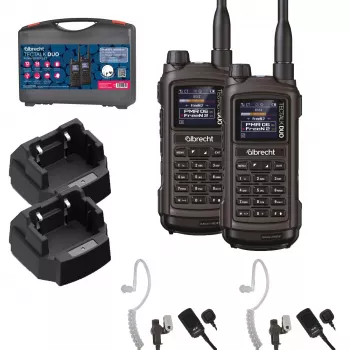 Albrecht Tectalk Duo PMR446 + Freenet 1W Two-Way Radio Set with Hard Carry Case (2 Pack) 29148.S1