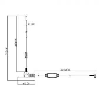 Midland Albrecht MAG31 DAB+ Magnetic Base Antenna with Amplifier, Band III, 3m Cable, SMB Connector 62336