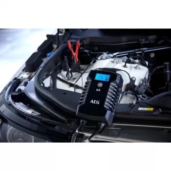 AEG LD6 10617 Car Battery Charger 6V/12V 3A/6A with LCD Display