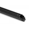 HellermannTyton 166-12013 HG-ELWS12-PA6-BK Corrugated Protective Conduit, Black, 10 mm ID, 50 m