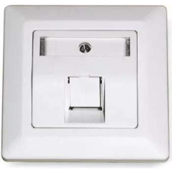 Dätwyler 185866 RJ45 Cat 7A Data Module, 1 Port, White