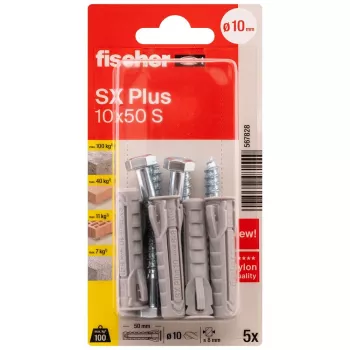 Fischer SX Plus Expansion Plug 10 x 50 mm, 5 Pieces 567828