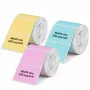Olympia 6323 Universal Direct Thermal Labels, 40 x 30 mm, Paper, Multicolor (Pink, Blue, Yellow), 3 Rolls