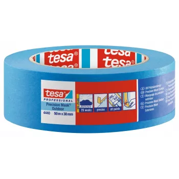 tesa Precision Masking Tape 4440 Outdoor UV PLUS, Blue, 38 mm x 50 m 04440-00003-00