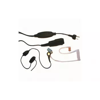 MIDLAND Albrecht AE 31-PT07 In-Ear Monaural Headset with Boom Microphone and PTT, Wired, 2-Pin Connector, Black 41990