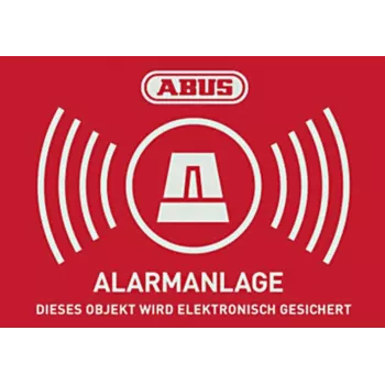 ABUS Alarm Warning Sticker with Logo 148 x 105 mm (1 Piece) AU1422